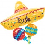 fiestasombreroandmaracasclusterballoon